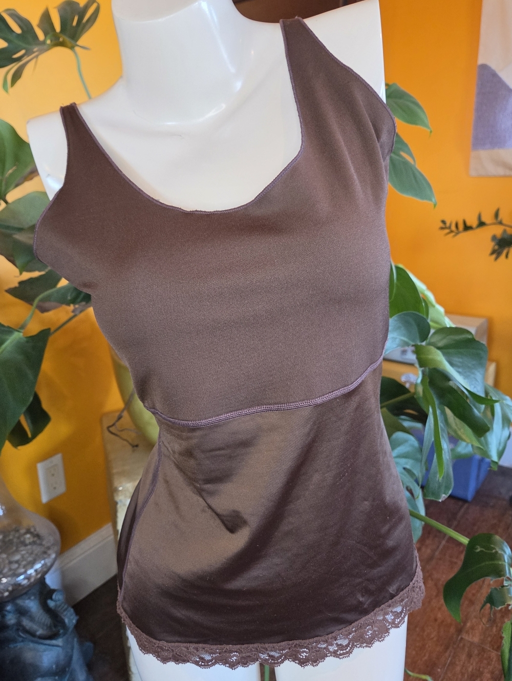 SPANX Brown Scoop Neck Stretch Camisole